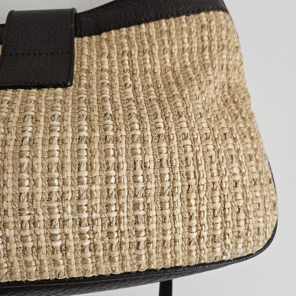 Dolce & Gabbana straw and leather tote bag Y2K - Picture 5 of 10